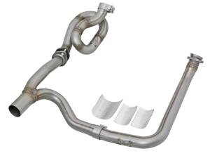 aFe - aFe POWER Twisted Steel Y-Pipe w/ Loop Relocation Pipe 12-18 Jeep Wrangler (JK) V6 3.6L 48-46207-PK - Image 1