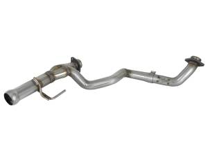 aFe - aFe POWER Twisted Steel Y-Pipe 2-1/4in 409 SS Exhaust System 2018 Jeep Wrangler (JL) V6-3.6L 48-48026 - Image 1