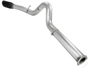 aFe - aFe Atlas 5in DPF-Back Aluminized Steel Exh Sys Ford Diesel Trucks 11-14 v8-6.7L td wrinkled blk tip 49-03055-B - Image 5
