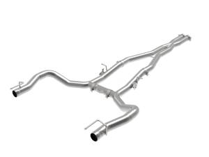 aFe - aFe MACH Force-Xp 3in 304 SS Cat-Back Exhaust 15-20 Dodge Charger Hellcat V8-6.2L/6.4L w/o Muffler 49-32070NM - Image 1