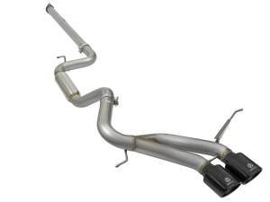 aFe - aFe Takeda 3in SS Exhaust Cat-Back 13-16 Ford Focus ST 2.0L Black Tips 49-33083-B - Image 1