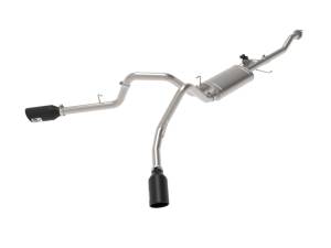 aFe - aFe Gemini XV 3in 304 SS Cat-Back Exhaust 15-20 Ford F-150 V6 2.7L/3.5 w/ Black Tips 49-33123-B - Image 1