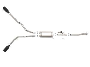aFe - aFe Gemini XV 3in 304 SS Cat-Back Exhaust 15-20 Ford F-150 V6 2.7L/3.5 w/ Black Tips 49-33123-B - Image 9