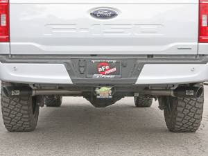 aFe - aFe Vulcan 3in 304 SS Cat-Back Exhaust 2021 Ford F-150 V6 2.7L/3.5L (tt)/V8 5.0L w/ Black Tips 49-33126-B - Image 2