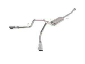 aFe - aFe Vulcan 3in 304 SS Cat-Back Exhaust 2021 Ford F-150 V6 2.7L/3.5L (tt)/V8 5.0L w/ Polished Tips 49-33126-P - Image 1