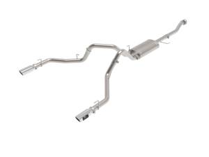 aFe - aFe Vulcan 3in 304 SS Cat-Back Exhaust 2021 Ford F-150 V6 2.7L/3.5L (tt)/V8 5.0L w/ Polished Tips 49-33127-P - Image 1