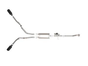 aFe - aFe Gemini XV 3in 304 SS Cat-Back Exhaust 2021 Ford F-150 V6 2.7L/3.5L (tt)/V8 5.0L w/ CO Black Tips 49-33129-B - Image 9