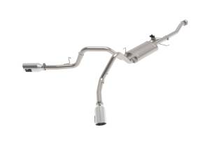 aFe - aFe Gemini XV 3in 304 SS Cat-Back Exhaust 2021 Ford F-150 V6 2.7L/3.5L (tt)/V8 5.0L w/ Polished Tips 49-33129-P - Image 1