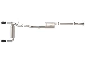 aFe - aFe Vulcan 3in 304 SS Cat-Back Exhaust 2021 Ford Bronco L4-2.3L (t)/V6-2.7L (tt) w/ Black Tips 49-33138-B - Image 5