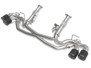 aFe - AFe MACH Force-Xp 304 Stainless Steel Cat-Back Exhaust Carbon 2020 Chevrolet Corvette C8 49-34124NM-C - Image 1