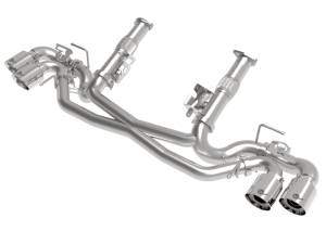 aFe - AFe MACH Force-Xp 304 Stainless Steel Cat-Back Exhaust Polished 2020 Chevrolet Corvette C8 49-34124NM-P - Image 1