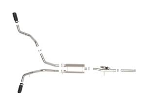 aFe - aFe Gemini XV 3in 304 SS Cat-Back Exhaust 09-18 GM Trucks V6-4.3/V8-4.8/5.3L w/ Black Tips 49-34131-B - Image 8