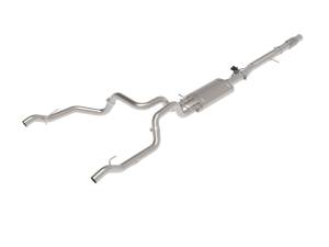 aFe - aFe Gemini XV 4in to Dual 3in 304 SS Cat-Back Exhaust w/ Cutout 19-21 GM Silverado/Sierra V8-6.2L 49-34140 - Image 1
