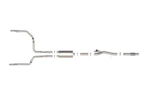 aFe - aFe Gemini XV 4in to Dual 3in 304 SS Cat-Back Exhaust w/ Cutout 19-21 GM Silverado/Sierra V8-6.2L 49-34140 - Image 7