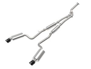 aFe - aFe POWER Takeda 16-17 Lexus IS200t L4-2.0L (t) 2.5in-3in 304 SS CB Exhaust w/ Black Tips 49-36059-B - Image 1