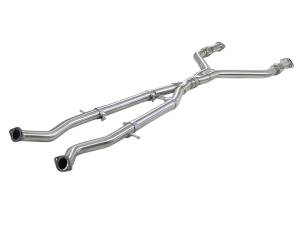 aFe - aFe Takeda 2.5in to 3in 304 SS Y-Pipe Exhaust System 16-18 Infiniti Q50/Q60 V6-3.0L (tt) 49-36131 - Image 1