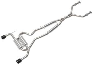 aFe - aFe 14-15 Infiniti Q50 V6 3.7L Takeda 2.5in 305 SS Cat Back Exhaust System w/ Black Tips 49-36136-B - Image 1