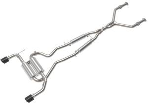 aFe - aFe 14-15 Infiniti Q50 (V37) V6 3.7L Takeda 2-1/2in SS Cat-Back Exhaust System w/ Carbon Fiber Tips 49-36136-C - Image 1