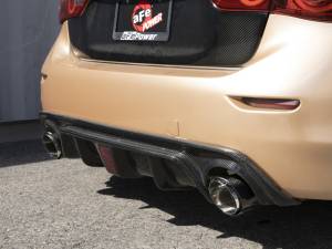 aFe - aFe 14-15 Infiniti Q50 (V37) V6 3.7L Takeda 2-1/2in SS Cat-Back Exhaust System w/ Carbon Fiber Tips 49-36136-C - Image 2