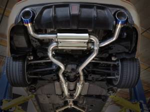 aFe - aFe 14-15 Infiniti Q50 V6 3.7L Takeda 2-1/2in 304 SS Cat-Back Exhaust System w/ Blue Flame Tips 49-36136-L - Image 4