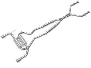 aFe - aFe Takeda Cat-Back Exhaust System Infiniti Q50 14-15 V6-3.7L- Polished Tip 49-36136-P - Image 1