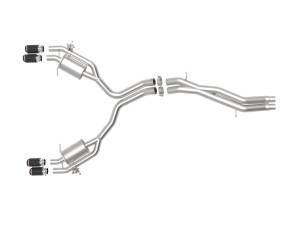 aFe - aFe 18-20 Audi RS5 Coupe MACH Force-Xp 3in to 2.5in 304 SS Axle-Back Exhaust System-Quad Carbon Tips 49-36427-C - Image 7