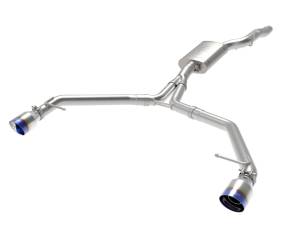 aFe - aFe MACH Force-Xp 13-16 Audi Allroad L4 SS Axle-Back Exhaust w/ Blue Flame Tips 49-36437-L - Image 1