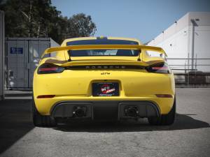 aFe - aFe MACHForce XP 2.25in-2.5in 304SS Exhaust Cat-Back Porsche 20-22 Cayman GT4(718) 4.0L - Black Tips 49-36443-B - Image 4