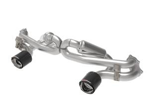 aFe - aFe MACHForce XP 2.25in-2.5in 304SS Exhaust Cat-Back 20-22 Porsche Cayman GT4 (718) - Carbon Tips 49-36443-C - Image 1