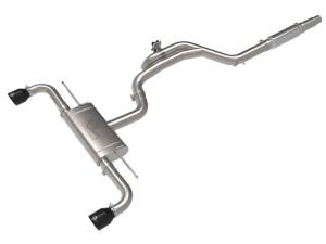 aFe - aFe Gemini XV 3in to 2 1/2in 304 SS Cat-Back Exhaust 22-23 Volkswagen GTI (MK8) 2.0L w/ Black Tips 49-36451-B - Image 1