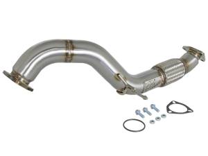 aFe - aFe Twisted Steel 3in Rear Down-Pipe/Mid Pipe 2017+ Honda Civic Type R I4 2.0L (t) 49-36617 - Image 1
