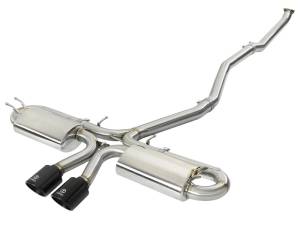 aFe - aFe Takeda 3in 304 SS Cat-Back Exhaust w/ Dual Center Black Tips 17+ Honda Civic Si (2dr) I4 1.5L 49-36618-B - Image 1