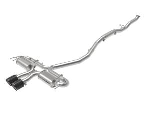 aFe - aFe Takeda 3in 304 SS Cat-Back Exhaust System w/CF Tips 17-20 Honda Civic Sport L4-1.5L (t) 49-36624-C - Image 1