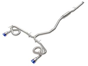 aFe - aFe POWER Takeda 22-23 Honda Civic Si I4-1.5L (t) 2.5in to 3in 304 SS CB Exhaust - Blue Flame Tips 49-36630-L - Image 1