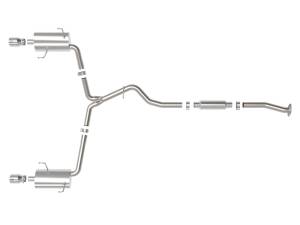aFe - aFe Subaru Forester XT 14-18 H4-2.5L Takeda 2-1/2in to 2-1/4in 304 SS Cat-Back- Polished Tip 49-36804-P - Image 5