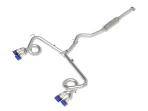 aFe - aFe Subaru WRX/STi 15-21 H4-2.0/2.5L Takeda 3in to 2-1/2in Stnlss Cat-Back Exhaust w/ Blue Flame Tip 49-36810-L - Image 1