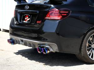 aFe - aFe Subaru WRX/STi 15-21 H4-2.0/2.5L Takeda 3in to 2-1/2in Stnlss Cat-Back Exhaust w/ Blue Flame Tip 49-36810-L - Image 2