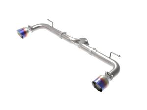 aFe - aFe Takeda 2-1/2in 304 SS Axle-Back Exhaust w/ Blue Flame Tips 14-18 Mazda 3 L4 2.0L/2.5L 49-37014-L - Image 1