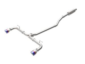 aFe - aFe Takeda 2-1/2in 304 SS Cat-Back Exhaust w/ Blue Flame Tips 14-18 Mazda 3 L4 2.0L/2.5L 49-37015-L - Image 1