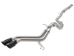 aFe - aFe Takeda 2-1/2in to 3in SS-304 Cat-Back Exhausts w/ Black Tip 13-17 Hyundai Veloster L4-1.6L 49-37018-B - Image 1