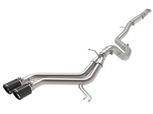 aFe - aFe Takeda 2-1/2in to 3in SS-304 Cat-Back Exhaust w/ C/F Tips 13-17 Hyundai Veloster L4-1.6L 49-37018-C - Image 1