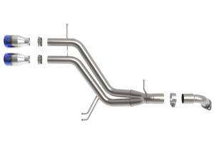 aFe - aFe Takeda 13-17 Hyundai Veloster L4-1.6L 2-1/2in 304 SS Axle-Back Exhaust w/ Blue Flame Tips 49-37019-L - Image 6