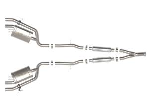 aFe - aFe 22-23 Kia Stinger L4-2.5L Turbo Gemini XV 3in to Dual 2-1/2in Cat-Back Exhaust System w/ Cut-Out 49-37024 - Image 6