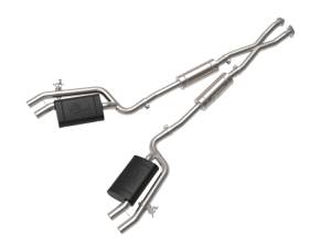 aFe - aFe Gemini XV 2.5in 304 SS Cat-Back Exhaust w/Cut-Out 18-22 Kia Stinger V6 3.3L 49-37025 - Image 1