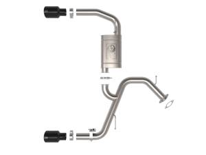 aFe - aFe Takeda Hyundai Elantra N 22-23 L4-2.0L (t) 3in SS Axle-Back Exhaust System w/ Black Tips 49-37027-B - Image 5