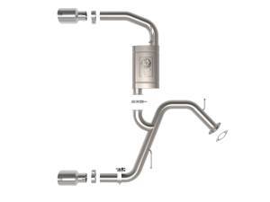 aFe - aFe Takeda 22-23 Hyundai Elantra N L4-2.0L (t) 3in 304 SS Axle-Back Exhaust w/ Polished Tips 49-37027-P - Image 5