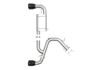 aFe - aFe 21-22 Hyundai Veloster N L4-2.0L Takeda 3in 304 SS Axle-Back Exhaust System w/ Black Tip 49-37029-B - Image 5