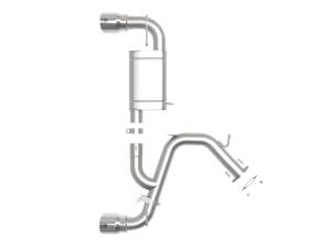aFe - aFe Hyundai Veloster N 21-22 L4-2.0L (t) Takeda Axle-Back Exhaust System- Polished Tips 49-37029-P - Image 3