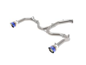 aFe - aFe Takeda 20-21 Kia Forte GT 1.6L (t) 3in to 2.5in SS Axle-Back Exhaust System w/ Blue Flame Tips 49-37037-L - Image 1