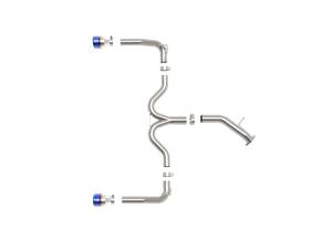 aFe - aFe Takeda 20-21 Kia Forte GT 1.6L (t) 3in to 2.5in SS Axle-Back Exhaust System w/ Blue Flame Tips 49-37037-L - Image 5